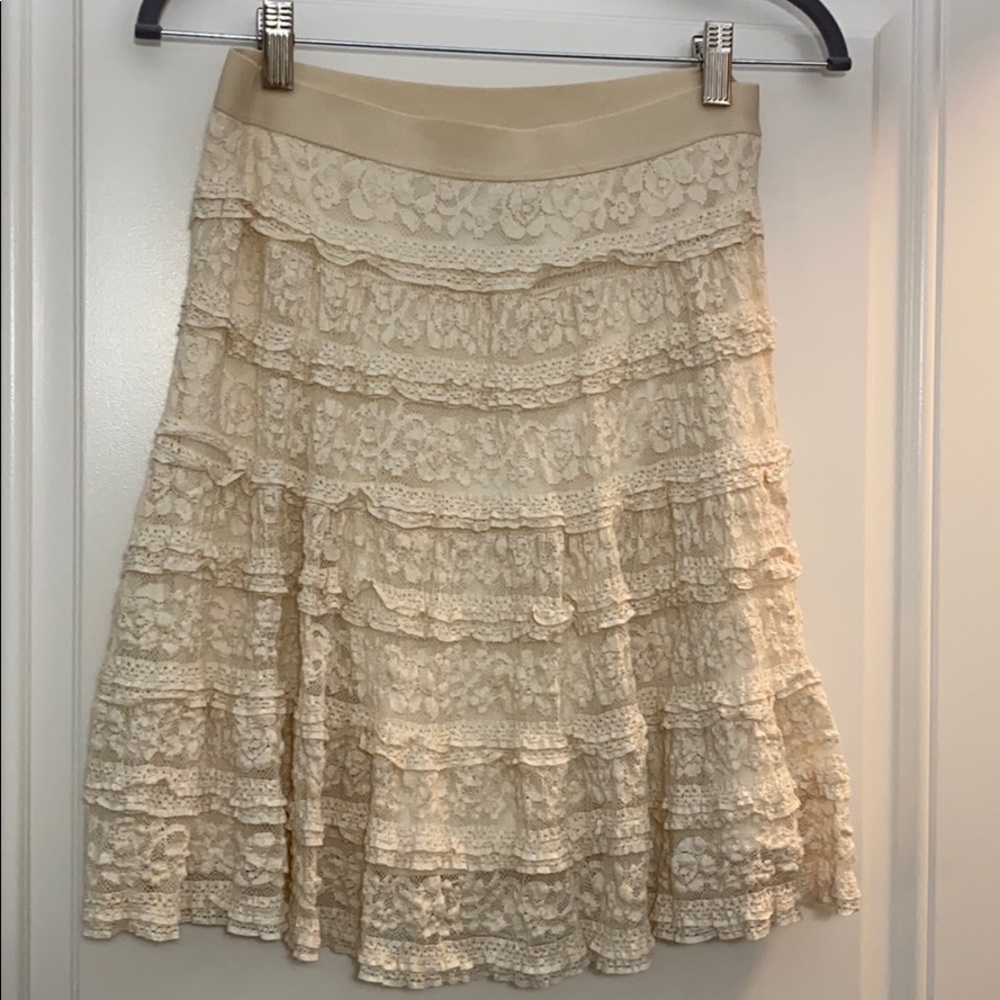Cream Lace Skirt